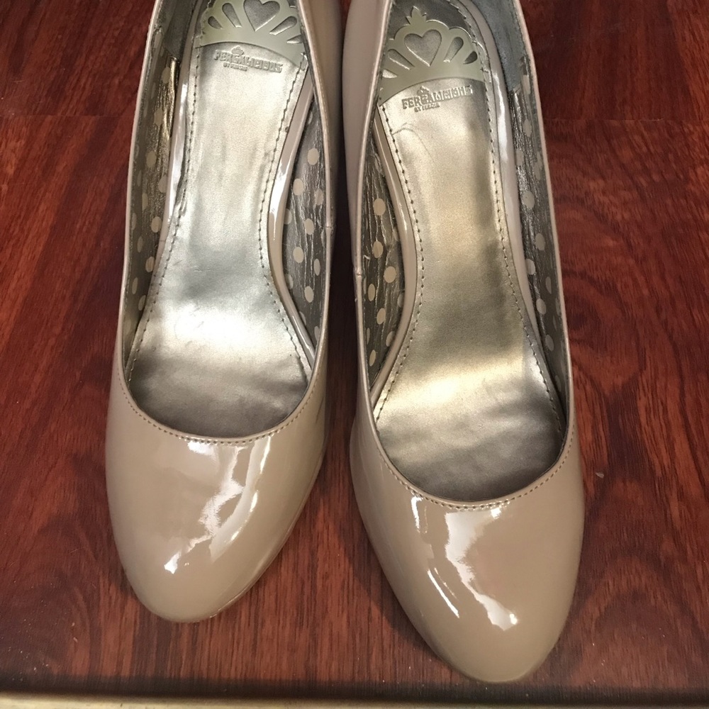 Cream colored pumps